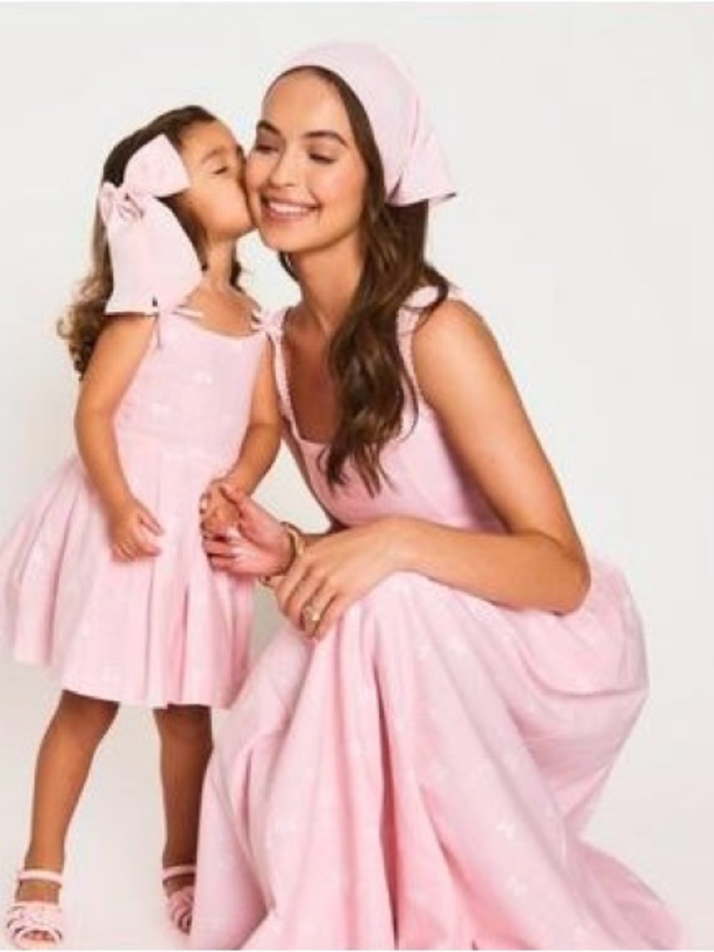 Janie and Jack Think Pink Matching Mother & Daughter Pink Dress Set
